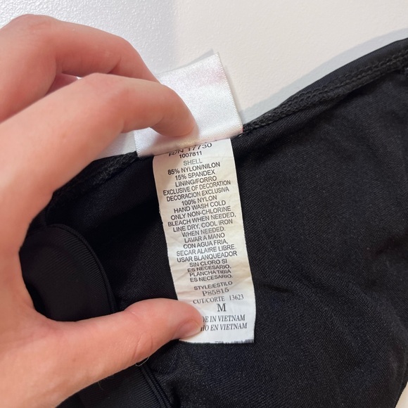 y2k xhilaration black embroidered bikini top vintage retro artistic bold floral - Picture 6 of 6